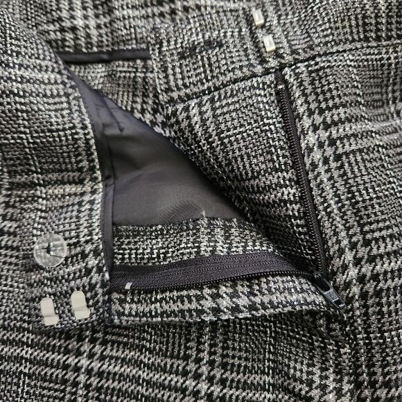 Worthington Womens Metallic Plaid Trousers Straight Leg Size 18 - Picture 6 of 9